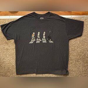 Star Wars Stormtroopers Darth Vader Abbey Road T-Shirt Grey Men 3XL Great shape